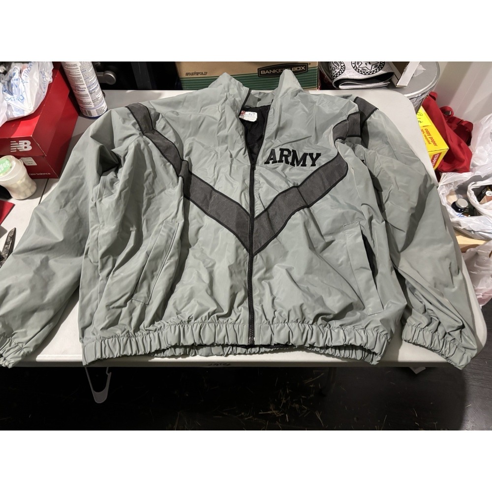 Vintage 1999 US Army IPFU Jacket Mens XL Short Reflective Windbreaker Training